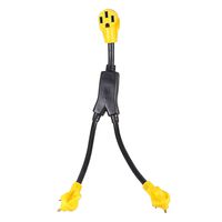 Epicord RV Power Cord Dogbone RV Power Adapter with Handle 12" 10AWG/3 Cord (Y302M50F)