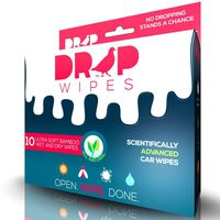 Bird Poop Remover - Drop Wipes - Exterior Car Wipes/Auto Spot Cleaner - Scientifically Advanced, Patent Pending & All-Natural for Bird Droppings, Water Spots & More - 1 Box (10 Wet & 10 Dry Wipes)