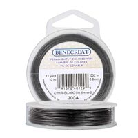BENECREAT 20-Gauge Tarnish Resistant Black Wire, 33-Feet/11-Yard