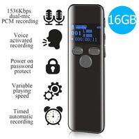16GB Digital Voice Activated Recorder for Lectures - 2019 Aiworth 1160 Hours Sound Audio Recorder Dictaphone Voice Activated Recorder Recording Device with Playback,MP3 Player,Password,Variable Speed