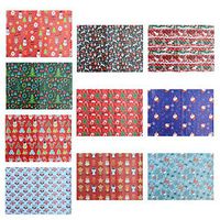 Toyvian 10Pcs Gift Wrapping Paper Picture Paper Christmas Day Reel Gift