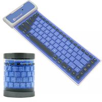 GBSELL Bluetooth Wireless Waterproof Silicone Keyboard For iPad 2 3 4 Mini For Samsung (Blue)