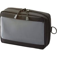 LIHIT LAB Bulky Clear Marker Case, 5.1 x 7.1 x 2.4 inches, Black