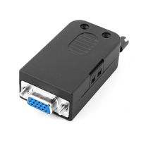 uxcell Plastic DIY D-SUB DB15 VGA Female Cover Breakout Terminals Board Connector w Screw