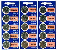 Sony CR2032 3V Lithium 2032 Coin Battery, 15 Pack