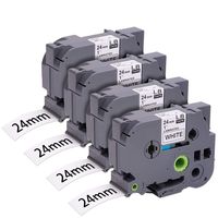 Compatible TZ TZe 24mm(1Inchx26ft) Black on White Laminated Label Tapes TZ251 TZe-251,Replace for Brother P Ttouch  P-Touch PT-P700 PT-P710BT PTD600VP PTP750W PT2730 Label Make Pack (TZe-251 (24mm))