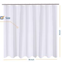 N&Y HOME Fabric Shower Curtain Liner 96 x 78 inch XL Size, Hotel Quality, Washable, Water Repellent, White Bathroom Curtains with Grommets, 96x78