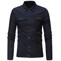 Hemlock Men Denim Jacket Coats Ziipper Cardigan Trundown Jean Coats Sweatshirt Pullover Tops Outwear