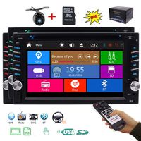 EinCar Double 2 Din Car Stereo Bluetooth System in Dash Car Radio GPS Navigation Head Unit 6.2 inch Capacitive Touchscreen FM/AM Audio Car DVD Player 3 Types of UIs Free Remote Rearview Camera