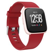 Recoppa Compatible with Fitbit Versa Bands for Women Men Large Small, Adjustable Replacement Wristbands for Fitbit Versa/Versa 2/Versa Lite Edition/Versa Special Edition Dark Red Large