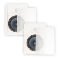 Blue Octave Home LW62 Blue Octave in Wall 6.5" Speakers Home Theater Surround Sound 2-Way Speaker Pair, White (Pack of 2)