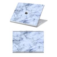 MasiBloom Full Body Protector Sticker Decal Protective Laptop Cover Skin for 13" 13.5 inch Microsoft Surface Book 2 (2017 Released) (for 13.5" Surface Book 2, Marble- Blue with Black)