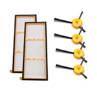 youeneom Sweeping Robot Accessories2*Filter+ 4*Side Brushlter for Shark ION RV700 RV720 RV750 RV750C RV755 New (A)