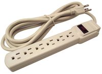 Shaxon PYF-69-12, 6 Outlet Power Strip,12 Feet Cord - White