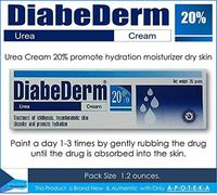 Medicated Urea Cream (Diabederm 20% x 1.2 Oz.) Best to Promote Hydration, Treat and Prevent Dry Skin and Effective for the Treatment of Ichthyosis and Hyperkeratotic Skin Disorder