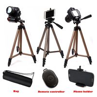 Javavoke 50" Inch Lightweight Aluminum Alloy Universal Camera Tripod with Bag and Phone Holder