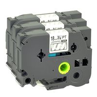 Compatible P Touch Label Tape 3Pack TZ145 TZ2-145 TZE Cartridge Label Orison Self Adhesive Cassette Refills White on Clear,0.7 Inch x 26.2Feet(18mm x8m)