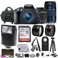 Canon EOS Rebel T5i w/ EF-S 18-55mm & 75-300mm Lenses with 32GB Accessory Bundle