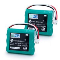 GEILIENERGY 3.6V 1500mAh BTR2260B SDCP-H332 Replacement Battery Compatible for Huawei HGB-15AAX3 Cordless Phone(2 Pack)