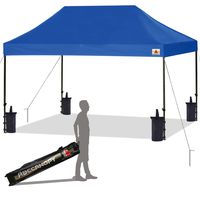 ABCCANOPY Pop up Canopy Tent Commercial Instant Shelter with Wheeled Carry Bag, Bonus 4 Canopy Sand Bags, 10x15 FT (Blue)