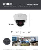 Uniden Professional 4.0-Megapixel IP Tamperproof Moto Varifocal Dome Camera 4MTPD-MVF