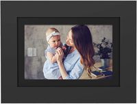 PhotoShare Friends and Family Smart Frame 10.1" Digital Photo Frame, Send Pics from Phone to Frame, Wi-Fi, 8 GB, Holds Over 5,000 Photos, HD, 1080P, Black/White Mattes, iOS, Android
