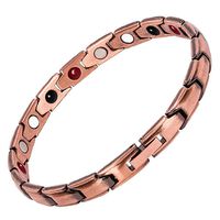 Women 99.95% Pure Copper 4 Elements Magnetic Therapy Bracelet for Arthritis Pain Relief 3500 Gauss