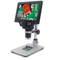 Digital Microscope with 7 inch LCD Screen 12MP 1080P 1-1200X Continuous Magnifying Scope 8Led Lamp for Illumination Digital USB Microscope Camera for Soldering,Coin Collection,Gemology