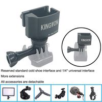 Insaneness for DJI Osmo Pocket Tripod Holder Head Bracket Mount 1/4 Screw Camera Adapter (Black)