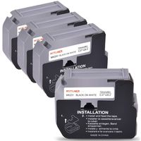 MYTONER 12mm M Tape M-K231 Compatible with Brother M231 MK231 Black on White Label Tape for Bro P-Touch Label Maker PT-90 PT-M95 PTM95M PT-70SR PT-70BM PT-80 PT-65,1/2 Inch x 26.2 Feet, 4 Cartridge