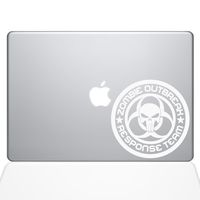 The Decal Guru Zombie Response Team MacBook Decal Vinyl Sticker - 13" MacBook Pro (2015 & Older) - White (1275-MAC-13P-W)