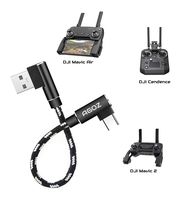 AGOZ Heavy Duty Braided 4 inch 90 Degree Right Angle Elbow USB-C Cable Cord for DJI Mavic PRO AIR Drone Remote Controller RC to Type-C USB (Galaxy Note 10,Note 9,Note 8, S10,S9,S8,A10e, LG Stylo 5 4)