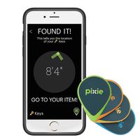 Pixie Tracker (4pk): Lost item finder with visual guidance using AR. Accurately finds keys, wallets, and your iPhone even if it's off (for iPhone/iPad only)