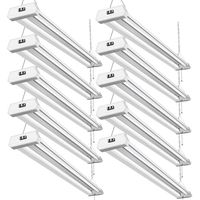 Bbounder 10 Pack 4ft Led Shop Light, Led Utility Shop Light, 48 Inch Linkable Integrated Fixture for Garage, 42W(Equivalent 270W), 5000K, Surface + Suspension Mount, ETL & Energy Star Certified.