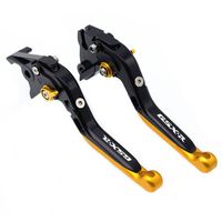 For Suzuki GSXR 600 2006-2010 Gold Black Folding Extendable Brake Clutch Accessories Engraved Levers