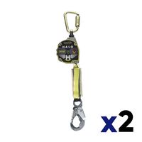 Guardian Fall Protection 10900 11-Foot 1-Inch Nylon Webbing with Carabineer (2 Pack)