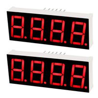 uxcell Common Cathode 12Pin 4 Bit 7 Segment 1.98 x 0.75 x 0.31 Inch 0.55" Red LED Display Digital Tube 2pcs