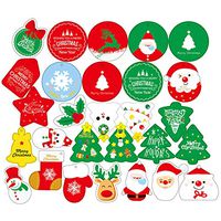 GUVVEAZ 108 PCS Christmas Gift Tags 27 Styles, Hang Labels Christmas Tree Snowflake Reindeer Design for Xmas Gift Favor, Wedding Supply with 20 Meters Twine