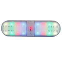 BraveGo Portable Bluetooth 3.0 Wireless Pill Speaker with Fm Radio Support, 3.5mm Connector, Built-in Microphone, Rechargable Battery and Color Flash LED Light (White)