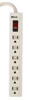 Woods 41403 6-Outlet Power Strip with 6-Foot Cord, White