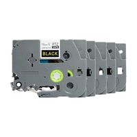 PUTY 18mm x 8m Gold on Black Compatible Laminated Tze Tape TZe-344 Tze344 for Brother Ptouch Label Machine Tape