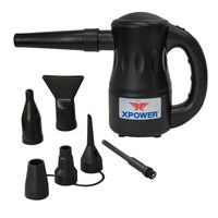 XPOWER A-2 Airrow Pro Multi-Use Electric Computer Duster Dryer Air Pump Blower - Black (Renewed)