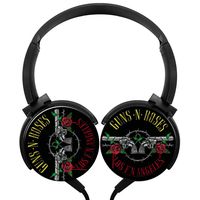 Guns and Red_Rose Wired Stereo Headphone Over Ear Portable Headphone