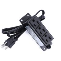 Power Strip, ICEELEC 3 Outlets Ports Extension Cord, 3.6 ft Travel Power Cord, Mountable Under The Desk Table and Wall Mount Power Center for Travel, Hotel, Office (3AC-1M)