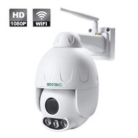 SV3C 1080P Outdoor PTZ WiFi Security Camera,Pan Tilt Zoom (5X Optical Zoom) Wireless Surveillance CCTV IP Camera with Two Way Audio,IP66 Waterproof,165ft Night Vision,Support Max 128GB SD Card