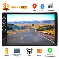 2 Din Car Radio Touch Screen Car Stereo with GPS Navigation Bluetooth Head Unit Double Din AM FM Radio Receiver Support Screen Mirror&Steering Wheeling Control USB TF Card Input Rear View Camera