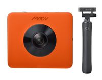MADV XiaoMi Madventure 360 Camera, 4K Video, 24MP Photo, Waterproof, Selfie-Stick and Tripod Included