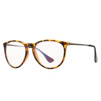Blue Light Blocking Glasses for Women Vintage Round Frame Computer Eyeglasses (Matte Tortoise)