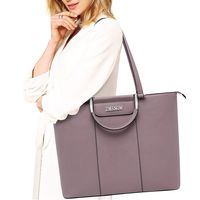 Laptop Bag for Women,15.6 Inch Laptop Bag with Chic Dual Metal Top-handle,Business School Work Briefcase Two Carry Ways