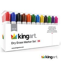 KINGART 945-36 Value Pack Set of 36 Dry Erase Marker Set, One Size, 36 Count